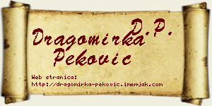 Dragomirka Peković vizit kartica